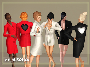 Sims 3 — Love Story  by bukovka — Bathrobes: male and female. Three variants of staining. Paint on two channels.