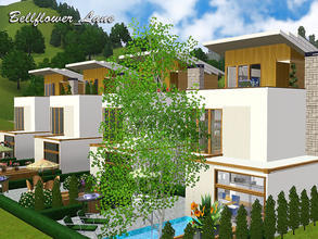 Sims 3 — Bellflower_Lane by matomibotaki — Charming suburban houses, with lovely design. Each house has a garden and 3