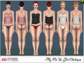 Sims 3 — curbs Sleepwear 01 by Colores_Urbanos — strapless and panties. very comfortable to sleep Hair: