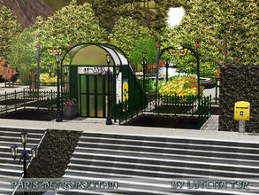 Sims 3 — Paris Metropolitain Station by Lutetia — A beautiful metro station like the ones you find in Paris Contains: - 2