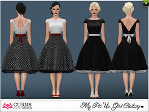 Sims 3 — curbs rockabilly 16 by Colores_Urbanos — Elegant dresses for romantic evenings. in 2 recolores, 4 recolorable
