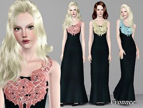 Sims 3 — Formal Dress Marina by yvonnee2 — Dress Marina for special occasions.Beautiful long , black gown. Addition from