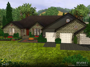 Sims 3 — Reverie I by trin3032 — European decadence! The Reverie I is a European house on a 40x30 lot. 4br 2.5ba. 3-car