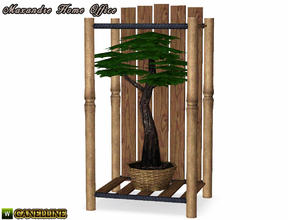 Sims 3 — Maxandre Home Office. Bonsai in bamboo holder by Canelline — Maxandre Home Office. Bonsai in bamboo holder by