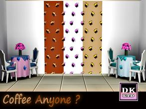 Sims 3 — Coffee Anyone? by DK_LTD — Coffee style wallpaper, would look great in a coffee shop.