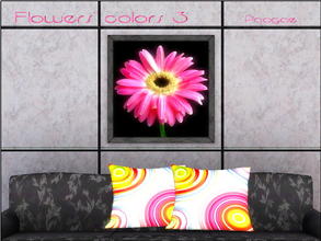 Sims 3 — Flowers' colors 3 by Paogae — Painting n. 3 of Flowers' colors Set, on black background.