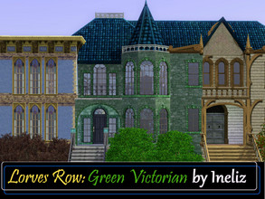 Sims 3 — Lorves Row: Green Victorian by Ineliz — If your sims want to move in to a house with beautiful Victorian