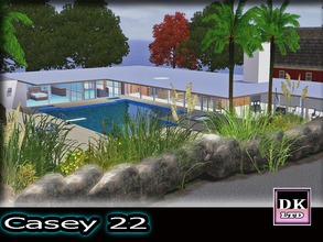 Sims 3 — Casey 22 by DK_LTD — Open plan modern 2 double bedroomed house with 2 and a half bathrooms, the house has a BBQ