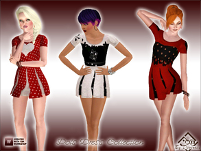 Sims 3 — Pois Dress Collection by Devirose — Three mini dresses recolorable, in cheerful and modern patterns.Suitable for