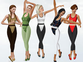 Sims 3 — Aerobic and Dance Outfit by Wimmie — A new Aerobic and Dance Outfit for your young Adults/ Adults. Comes in five