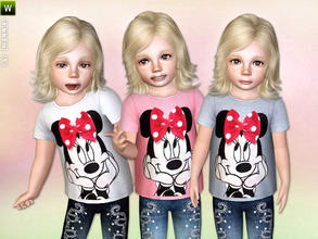 Sims 3 — Minnie Mouse Tee by lillka — Minnie Mouse Tee Everyday/Formal/Sleepwear 3 styles/recolorable I hope you like it