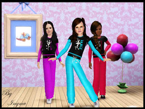 Sims 3 — Justice sweatpants by ingmu2 — Justice active outfits for girls (cheer).