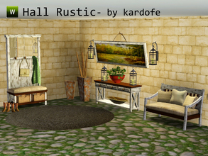 Sims 3 — Rustic hall by kardofe — Hall rustic, perfect for a little rest and take your shoes when you get home