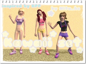 Sims 2 — Kawaii set inspired by KPP by Nita_hc — - 3 kawaii outfits inspired by Kyary Pamyu Pamyu. By Nita_hc. - 1 mesh