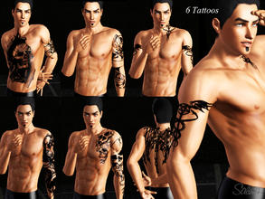 Sims 3 — 6 Tattos in 1 Sims3Pack by saliwa — 6 Tattoos in 1 sims3pack by Saliwa
