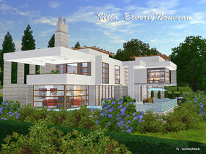 Sims 3 — Villa_BeverlyNouveau by matomibotaki — White villa with all mod cons and high quality arrangement of a building.