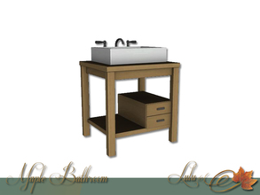 Sims 3 — Maple Bathroom Sink by Lulu265 — Part of the Maple bathroom Set Fully CAStable Made by Lulu265 for TSR. Please