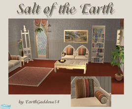 Sims 2 — Salt of the Earth by EarthGoddess54 — An attractive living room set in vibrant autumn colors. Set includes: