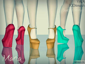 Sims 3 — Madlen Maria Shoes by MJ95 — Another quality design that your sim will adore! An exquisite wedge heel with suede