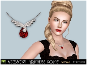 Sims 3 — Accessory 'Duchesse rouge' by Severinka_ — An elegant accessory for women - pendant 'Duchesse rouge' with a