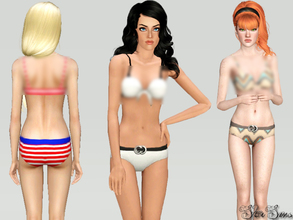 Sims 3 — Sunny beach bottom by StarSims — The perfect outfit for a day on the beach enjoying the sun.Include a bikini
