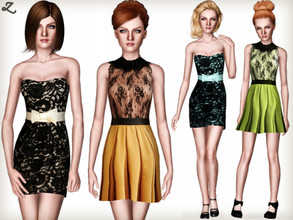 Sims 3 — Fashion Set 3 by zodapop — A set of two chic dresses that are perfect for your sims' evening out or a
