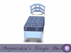 Sims 3 — Artamishia's Single Bed by D2Diamond — Single bed of daydreams. Comes in three default colors, blue, red and