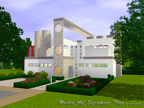 Sims 3 — Under_the_Sycamore_Tree by matomibotaki — Modern, impressive house with beautiful surrounding, fully furnished