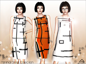 Sims 3 — Minimal Dress Collection by Devirose — The three dresses have modern lines, are recolorable and fantasies are
