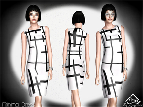 Sims 3 — Minimal  Dress by Devirose — This dress have modern lines, is recolorable and fantasy is invented and created by