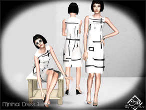 Sims 3 — Minimal  Dress 3 by Devirose — This dress have modern lines, is recolorable and fantasy is invented and created
