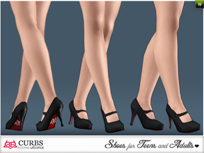 Sims 3 — vintage shoes for teens and adults 01 by Colores_Urbanos — set shoes for teens and adults. in 6 recolores, 2