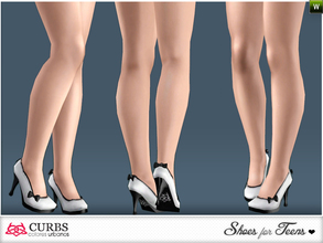 Sims 3 — vintage shoes for teens 03 by Colores_Urbanos — shoes for teens. in 6 recolores, 2 recolorable area. From