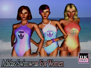 Sims 3 — Adidas Swimwear For Women by DK_LTD — All in one swimming costume for woman. All can be recolored, 4 recordable