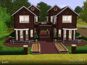 Sims 3 — Villager I by trin3032 — A tiny condo for in-town living! A single residence set up as two separate apartments.