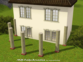 Sims 3 — MB-FakeArcades by matomibotaki — MB-FakeArcades, 7 half rounded columns to create fake-arcades, it is a new