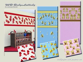 Sims 3 — MB-BabysLullaby by matomibotaki — a set of 3 wallpapers with matching patterns for your little sims kids, all