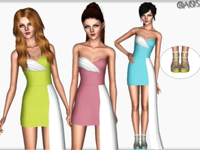 Sims 3 — Oranos Set 3 by OranosTR — Adore Dress : 2 Recorable Part. Custom mesh by me. Gaby High Heel Shoes : 1 Recorable