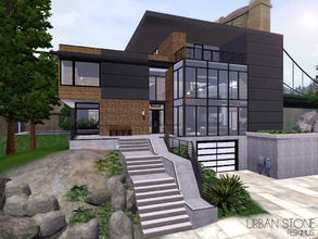 Sims 3 — Urban Stone by peskimus — Urban Stone, a house built just outside the heart of the city, close enough to all the