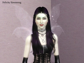 Sims 3 — Felicitiy Sirensong by Demented_Designs — This fairy is a touch gothic, a lot Heartbreaker, and an irresistibly