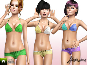 Sims 3 — Harmonia Set 163 ~ TEEN by Harmonia — Adjust the ties for the perfect fit and slip this crochet piece on for
