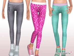 Sims 3 — cherryberry - Teen sport pants by CherryBerrySim — Comfy pants for teen girls. Recolorable. Do NOT reupload my