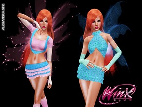 Sims 3 — Winx Club Bloom Transformation Costumes by Alexandra_Sine — A fellow simmer requested that I create some