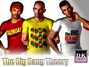 Sims 3 — The Big Bang Theory T Shirts For Guys by DK_LTD — Short-sleeved big bang theory T shirt for the guys. 1