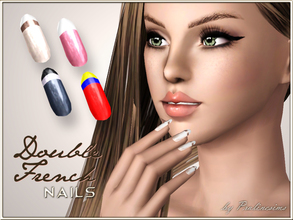 Sims 3 —  Double French Nails by Pralinesims — New beautiful, realistic nails. In CAS it looks a little dark, but ingame