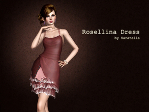 Sims 3 — Saratella - Rosellina Dress - Showtime EP required by saratella — elegant and refined dress with four-channel
