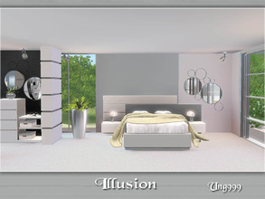 Sims 3 — Illusion by ung999 — A modern chic bedroom for your sims. 
