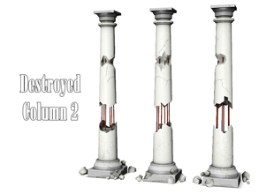 Sims 3 — Destroyed Column 2 by Kiolometro — Destroyed columns for your old house. One-floor-column placed as normal