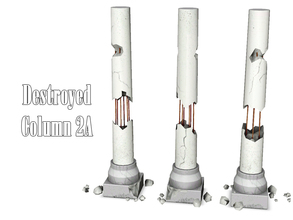 Sims 3 — Destroyed Column 2A by Kiolometro — Destroyed columns for your old house. One-floor-column placed as normal