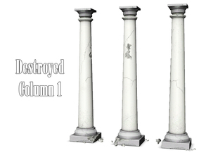 Sims 3 — Destroyed Column 1 by Kiolometro — Destroyed columns for your old house. One-floor-column placed as normal